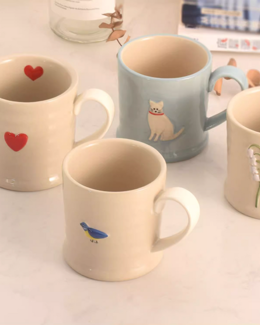 Textured Ceramic Coffee Cup